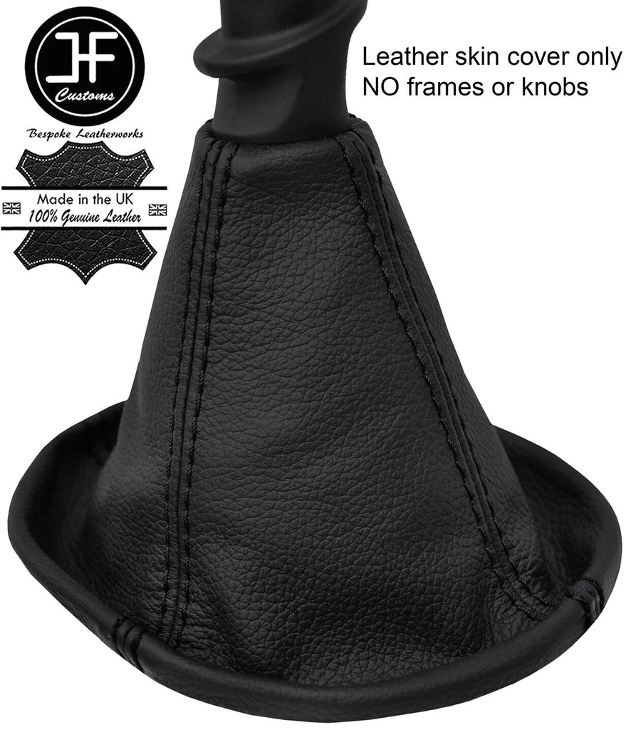 BLACK STITCH TOP GRAIN LEATHER MANUAL GEAR GAITER FITS RENAULT MEGANE MK4 16-19