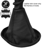 BLACK STITCH TOP GRAIN LEATHER MANUAL GEAR GAITER FITS RENAULT MEGANE MK4 16-19