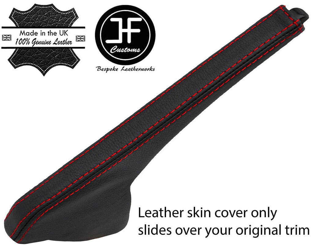 RED STITCH TOP GRAIN LEATHER HANDBRAKE GAITER COVER FITS SAAB 900 CLASSIC
