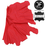 RED LEATHER 20 SQ FT HALF HIDE QUALITY TOP GRAIN GENUINE LEATHER MADE IN UK