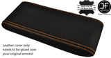 ORANGE STITCHING REAL LEATHER ARMREST LID COVER FITS PORSCHE 924 944 968 86-92