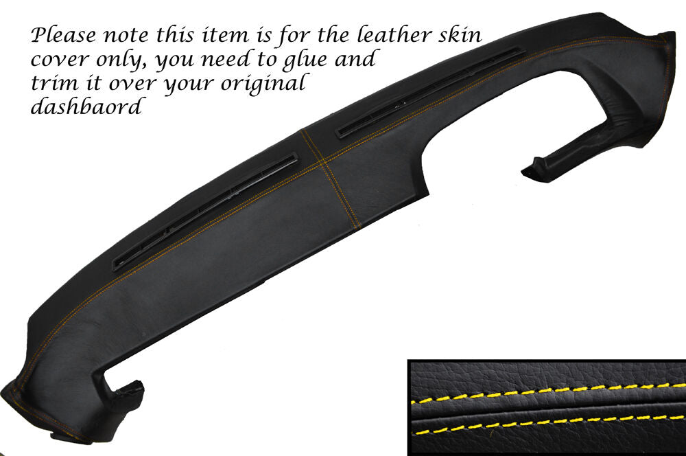 YELLOW STITCH DASH DASHBOARD LEATHER SKIN COVER FITS PORSCHE 928 S S2 S4 78-89