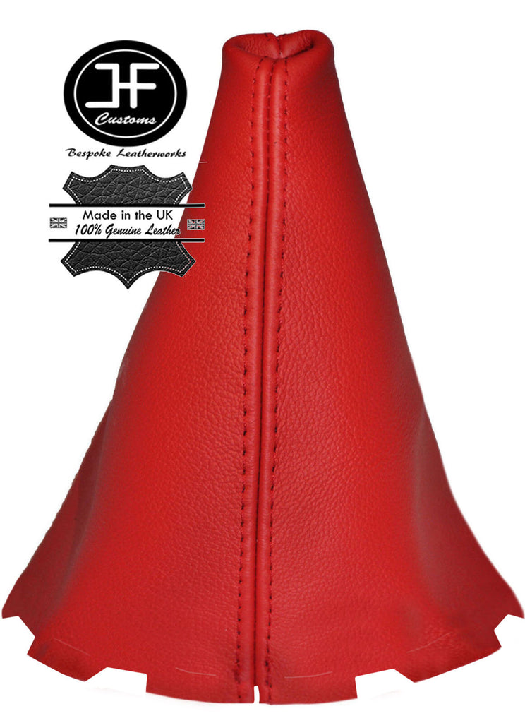 RED REAL LEATHER MANUAL GEAR STICK GAITER FITS MAZDA 2 DEMIO 2002-2007