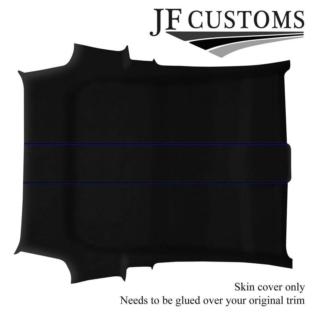 BLUE STITCH SUEDE HEADLINER ROOF COVER FOR FIAT 500 & ABARTH 07-15 3DR
