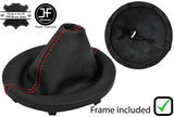 RED STITCH LEATHER GEAR GAITER+PLASTIC FRAME FITS NISSAN 350Z Z33 2002-2009