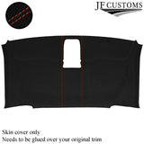 FOR VW T6 TRANSPORTER ORANGE STITCH LEATHER & SUEDE TOP INTERIOR RECOVERY KIT