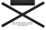 BLACK STITCH 2X DOOR SILL TRIM LEATHER SKIN COVERS FITS PORSCHE 911 964 89-94