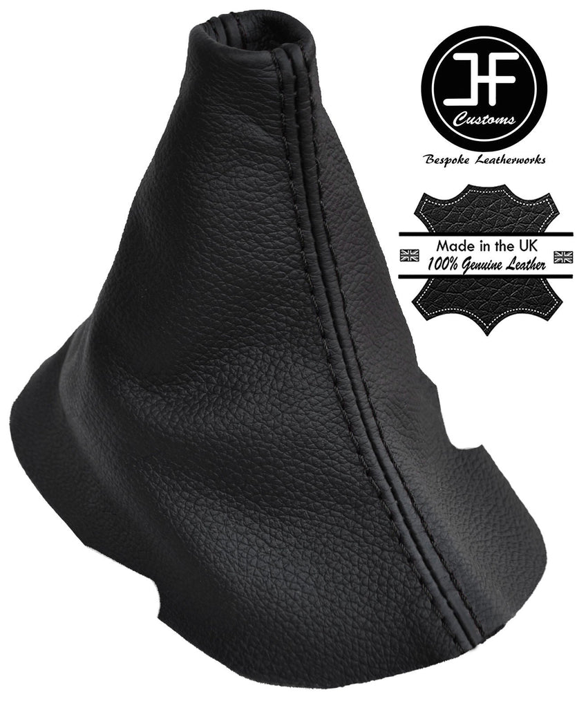 BLACK STITCHING REAL LEATHER MANUAL GEAR GAITER FITS HONDA CIVIC MK9 2012-2015