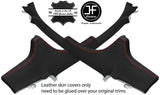 RED STITCH 2X TOP SIDE PILLAR TRIM LEATHER COVER FITS SMART FORTWO 451 07-14