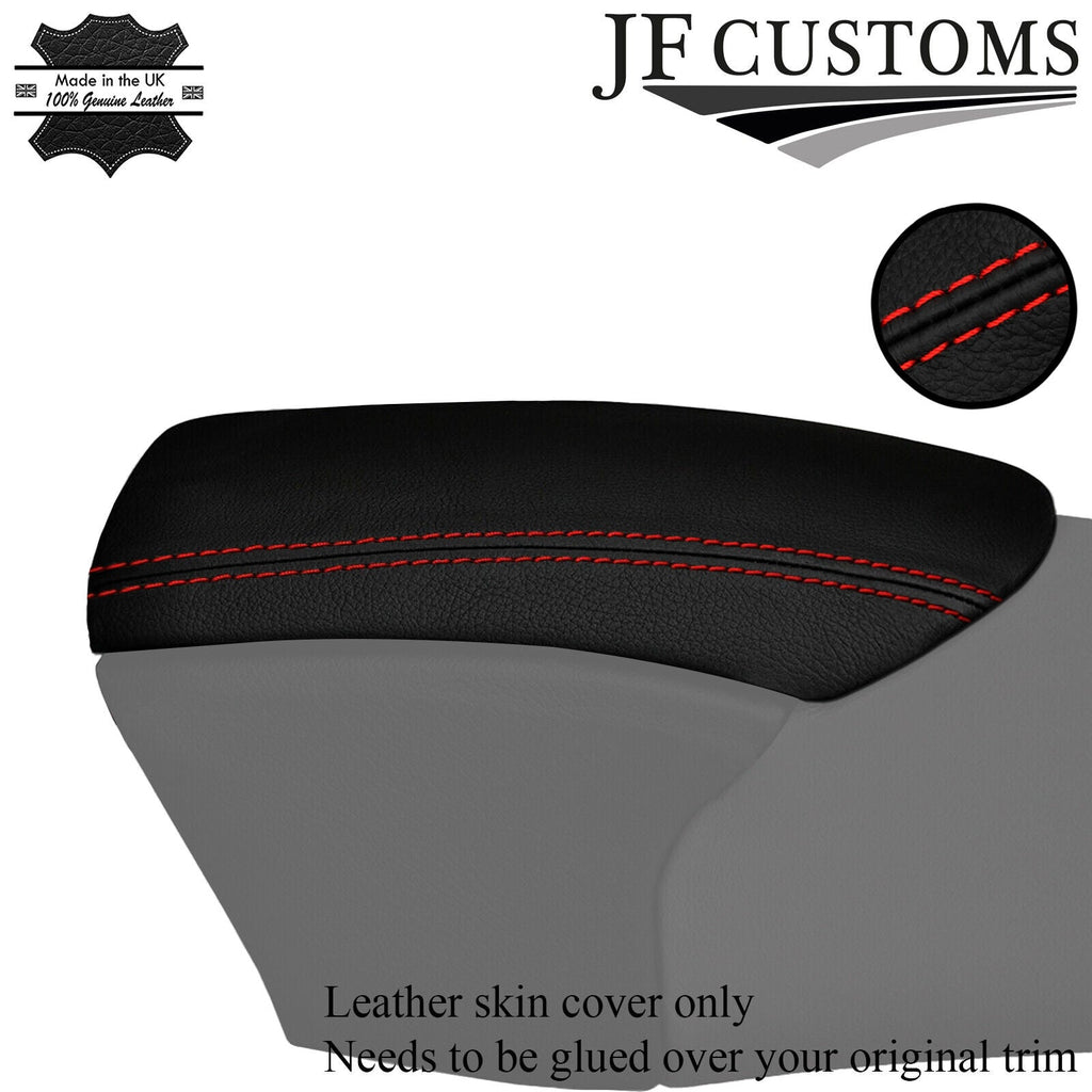 RED STITCH TOP GRAIN LEATHER ARMREST LID COVER FOR PORSCHE 911 986 BOXSTER