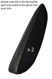 YELLOW STITCH 2X REAR DOOR LONG ARMREST SKIN COVERS FITS AUDI A3 8P S3 03-12 3DR
