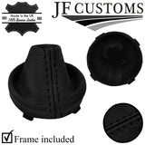 BLACK STITCH LEATHER SMG AUTOMATIC GEAR + SURROUND RING TRIM FOR BMW E46
