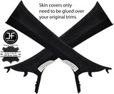 BLACK  STITCHING 2X A PILLAR REAL SUEDE COVERS FITS FORD MONDEO MK5 2014-2018