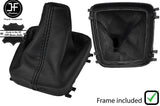 BLACK STITCH LEATHER MANUAL GEAR GAITER+PLASTIC FRAME FOR VOLVO XC90 2002-2014