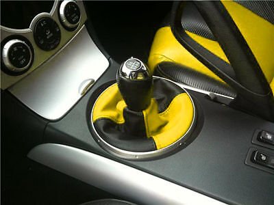 FITS MAZDA RX8 GEAR GAITER SHIFT BOOT 2 TONE BLACK YELLOW CUSTOM NEW MADE IN UK