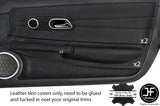 BLACK STITCH 2X FULL DOOR CARD TRIM LEATHER COVERS FOR CHRYSLER CROSSFIRE 03-08