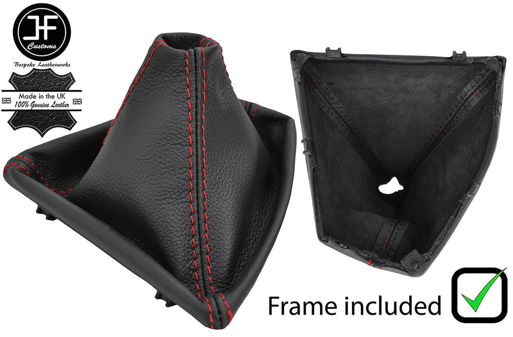 RED STITCH LEATHER GEAR GAITER+PLASTIC FRAME FOR BMW 4 F32 F33 F36 2013-18