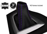 PURPLE STITCH AUTO AUTOMATIC LEATHER GAITER FITS BMW 3 4 SERIES F30 F32 F33 F36