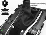 BLACK STITCH TOP GRAIN LEATHER GEAR GAITER FITS HONDA CIVIC MK10 2017-2019