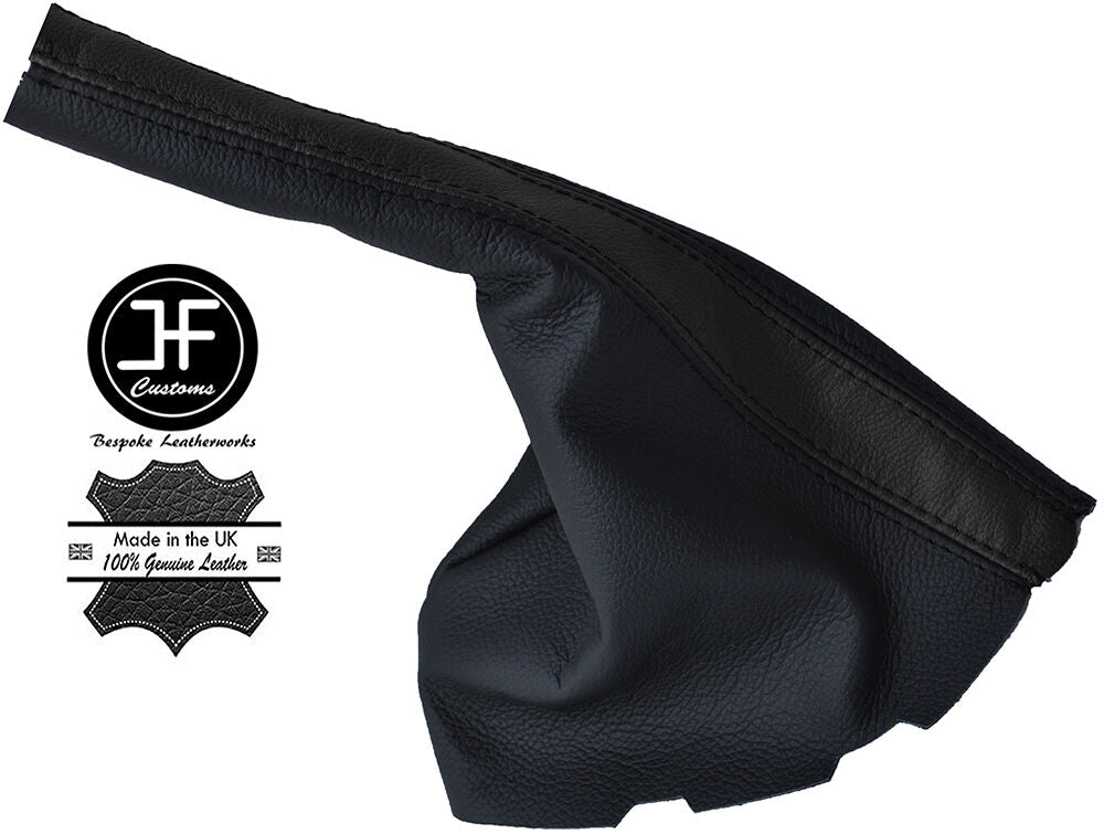 BLACK & BLACK LEATHER HANDBRAKE GAITER FITS VOLKSWAGEN VW GOLF MK3 1991-1997