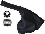 BLACK & BLACK LEATHER HANDBRAKE GAITER FITS VOLKSWAGEN VW GOLF MK3 1991-1997