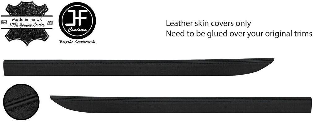 BLACK STITCH 2X A PILLAR REAL LEATHER COVERS FOR SMART FORTWO 450 1998-2007