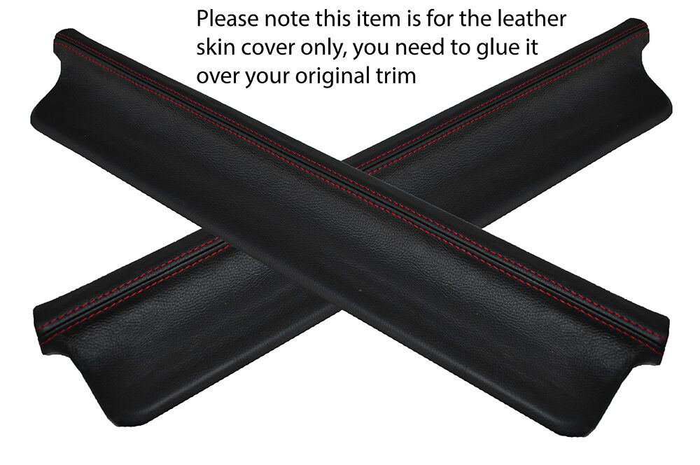 RED STITCH 2X FRONT DOOR SILL TRIM SKIN COVERS FITS ROVER 45 MG ZS 1999-2005