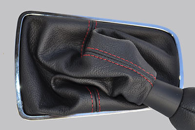 FITS CITROEN C5 08+GENUINE LEATHER GEAR GAITER RED ST CUSTOM NEW MADE IN UK