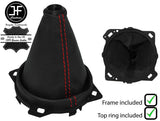RED STITCH LEATHER MANUAL GEAR GAITER+FRAME+TOP RING FOR MG TF MGTF MK2 00-11