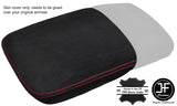 RED STITCH FRONT SECTION ARMREST LID REAL SUEDE COVER FITS AUDI Q7 2015-2018