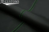 BLACK & GREEN REAL LEATHER ARMREST LID COVER FITS 370Z Z34 09-2017 STYLE 2