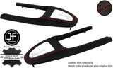RED STITCH AUTO GEAR SURROUND LEATHER COVER FOR PORSCHE 987 BOXSTER CAYMAN