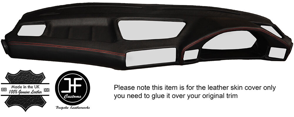 RED STITCH TOP DASH DASHBOARD LEATHER SKIN COVER FITS BMW 5 SERIES E34 84-97