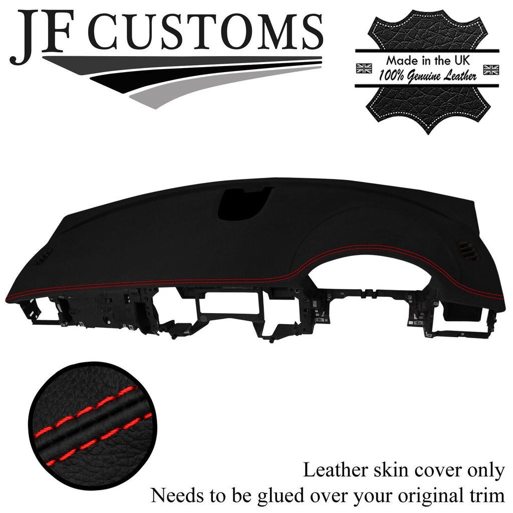RED STITCH ITALIAN LEATHER TOP DASHBOARD COVER FOR JAGUAR XF X250 MK1 08-11