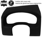 BLACK BLACK INSTRUMENT CLUSTER HOOD REAL LEATHER COVER FOR FORD F150 04-08 JF1