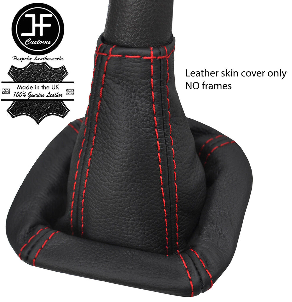 RED STITCH TOP GRAIN LEATHER MANUAL GEAR GAITER FITS OPTARE ALERO BUS 01-08
