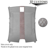 DSG2 RED STITCH L GREY SUEDE HEADLINER COVER FOR BMW F30 11-19 SALOON 5DR