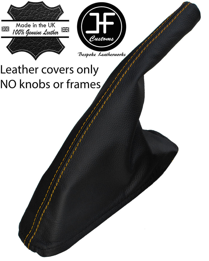 YELLOW STITCH REAL LEATHER HANDBRAKE GAITER FITS SEAT IBIZA CORDOBA 6K 1993-1999