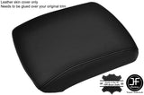 BLACK & BLACK TOP GRAIN LEATHER ARMREST COVER FITS NISSAN NAVARA D40 2005-2015