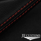 RED STITCH GENUINE LEATHER ARMREST COVER FITS LANDROVER DISCOVERY 3 4 LR3 LR4