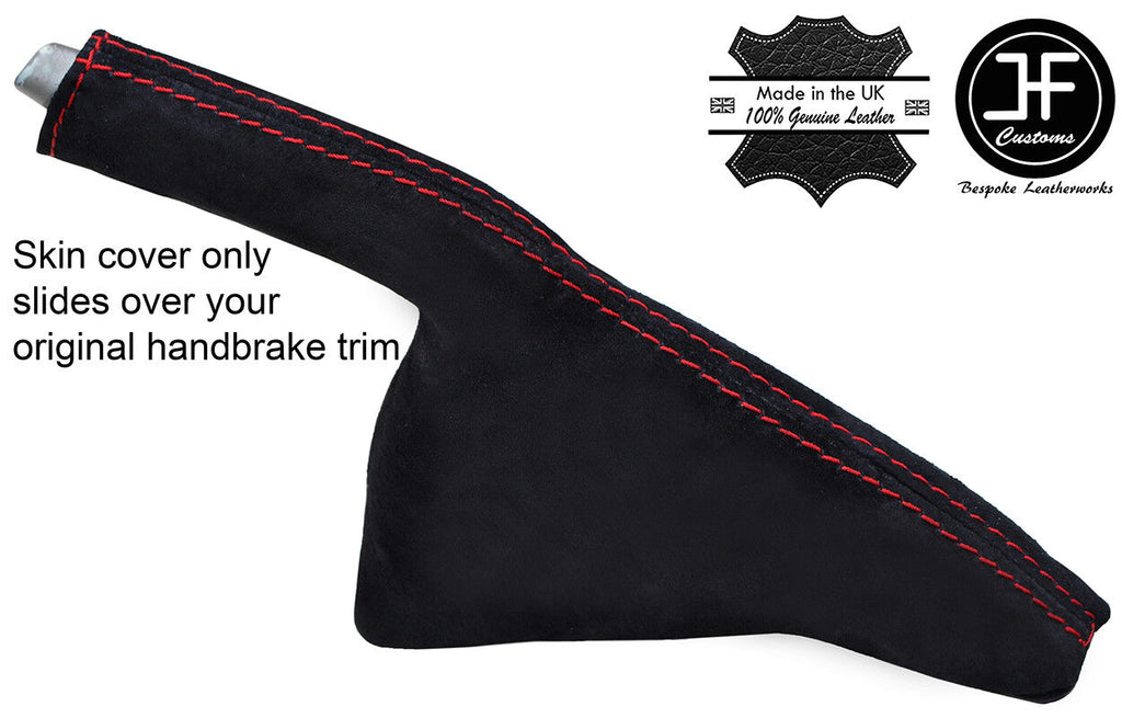 RED STITCHING REAL SUEDE HANDBRAKE GAITER FITS HONDA CIVIC TYPE R S 2006-2011