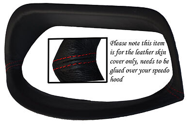 RED STITCH FITS HONDA CIVIC & CIVIC TYPE R 01-05 GAUGE HOOD SPEEDO LEATHER COVER