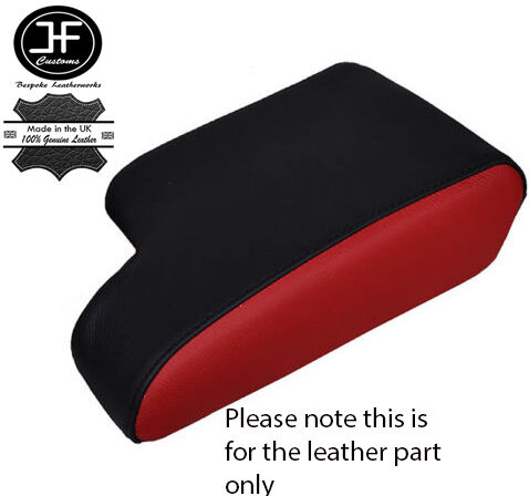 BLACK & RED LEATHER ARMREST REPLACEMENT COVER  FITS BMW 3 SERIES E36 91-98