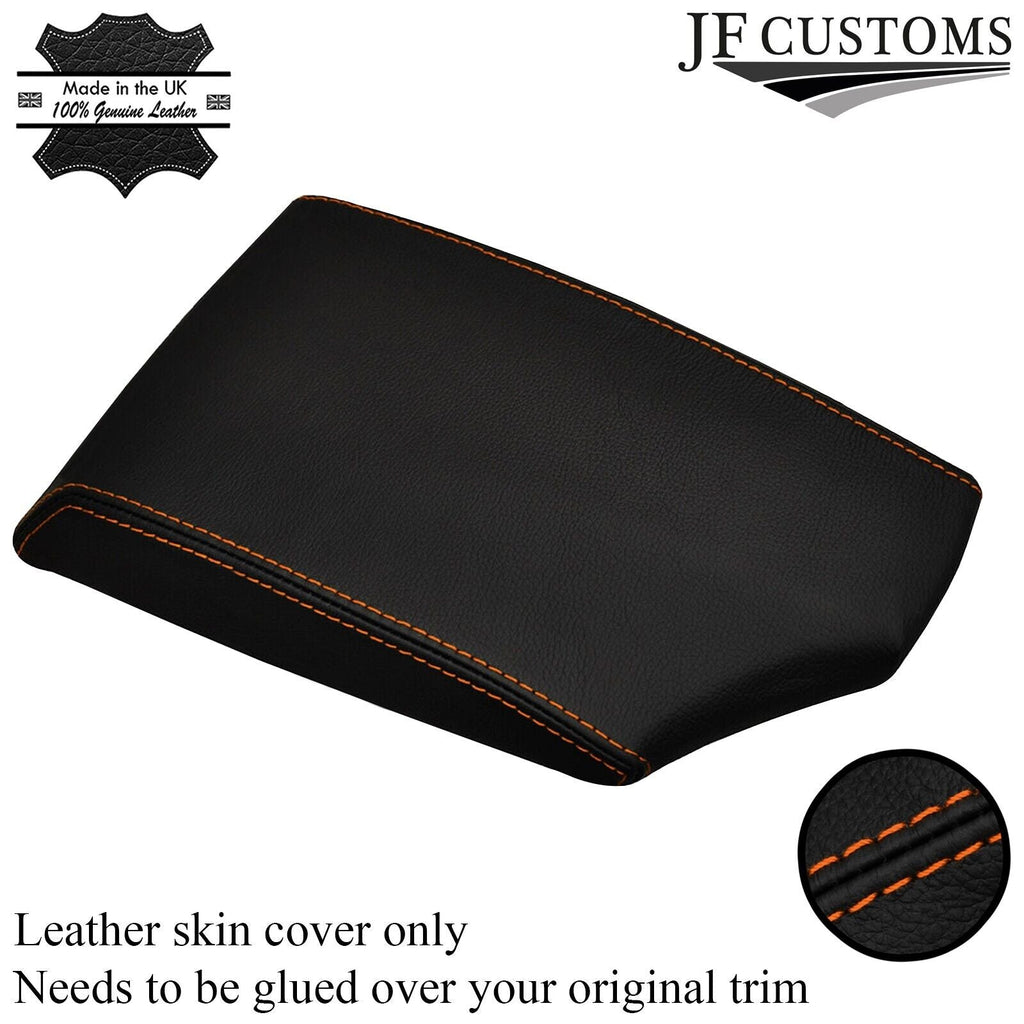ORANGE STITCH LEATHER ARMREST COVER FITS BMW E81 E82 E87 E88 2005-2012