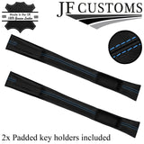 L BLUE STITCH LEATHER 2X CAR KEY HOLDER PROTECTO FOR BMW  F30 F31 2012-2016