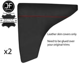 RED STITCH 2X REAR DOOR CARDS LEATHER COVERS FITS MORRIS MINOR 1000 2 DOOR