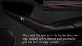 RED STITCH 2X DOOR HANDLE LEATHER SKIN COVERS FITS BMW 6 SERIES E63 E64 04-10