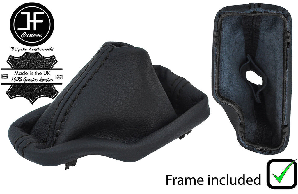 BLACK STITCH LEATHER AUTOMATIC GEAR GAITER WITH PLASTIC FRAME FOR BMW E46 99-05