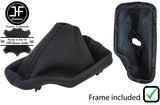 BLACK STITCH LEATHER AUTOMATIC GEAR GAITER WITH PLASTIC FRAME FOR BMW E46 99-05