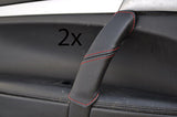 red stitch FITS PORSCHE CAYENNE 02-10  2X DOOR HANDLE LEATHER COVERS CUSTOM NEW